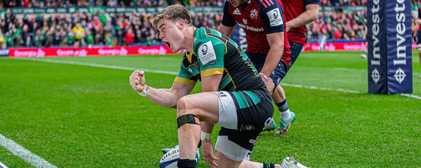 Tommy Freeman of Northampton Saints against Munster.