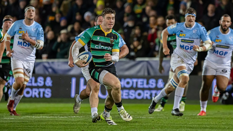 Northampton Saints' Tommy Freeman during the 2023/24 season