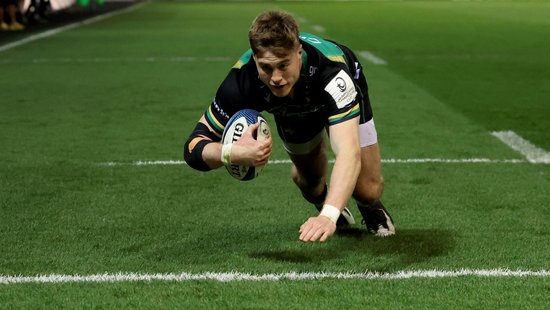 Tommy Freeman of Northampton Saints