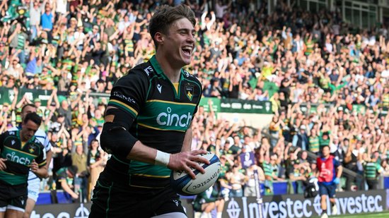 Tommy Freeman of Northampton Saints