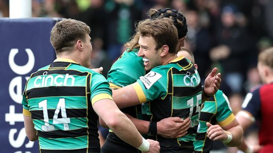 James Ramm of Northampton Saints against Munster.