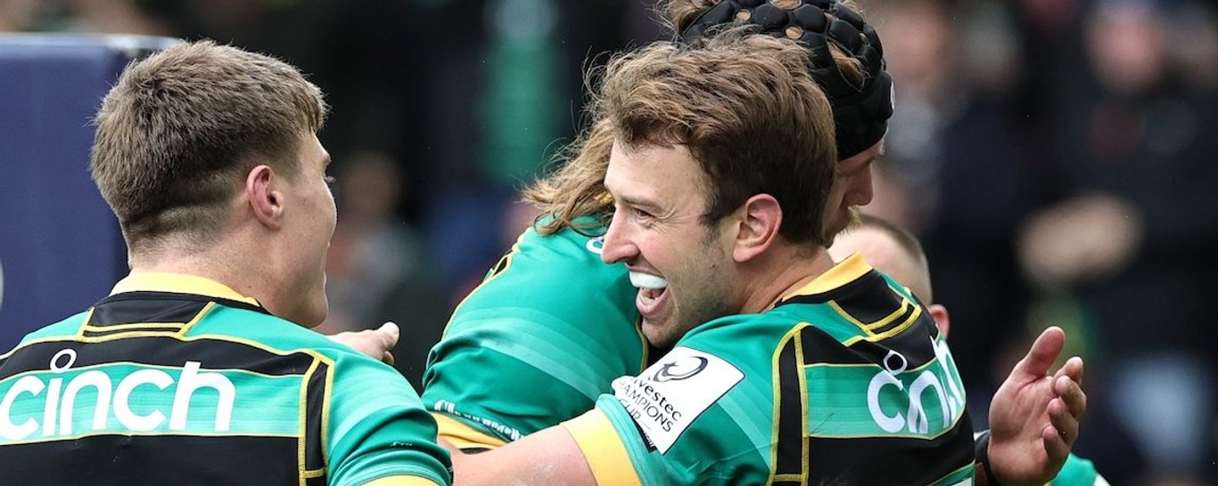 James Ramm of Northampton Saints against Munster.