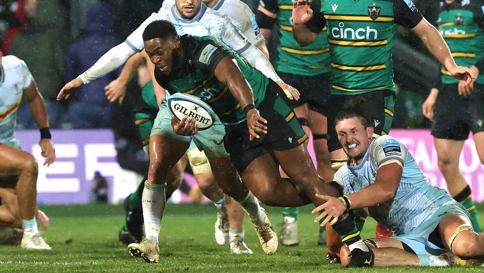 Northampton Saints’ Emmanuel Iyogun during the 2022/23 season.