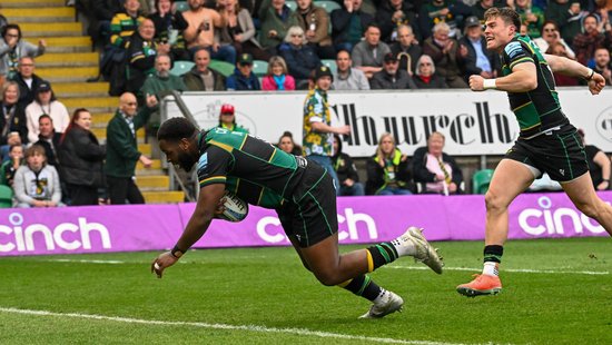 Emmanuel Iyogun of Northampton Saints