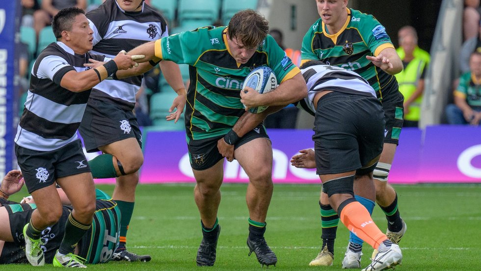 Northampton Saints' Elliot Millar Mills during the 2023/24 season