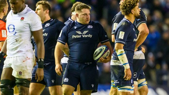 Northampton Saints’ Elliot Millar Mills features for Scotland.