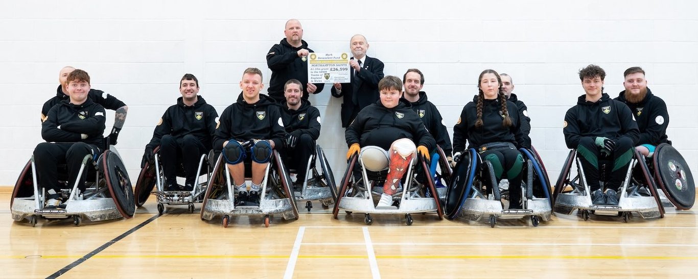 Northampton Saints Wheelchair Rugby has benefitted from a grant from the Mark Benevolent Fund.