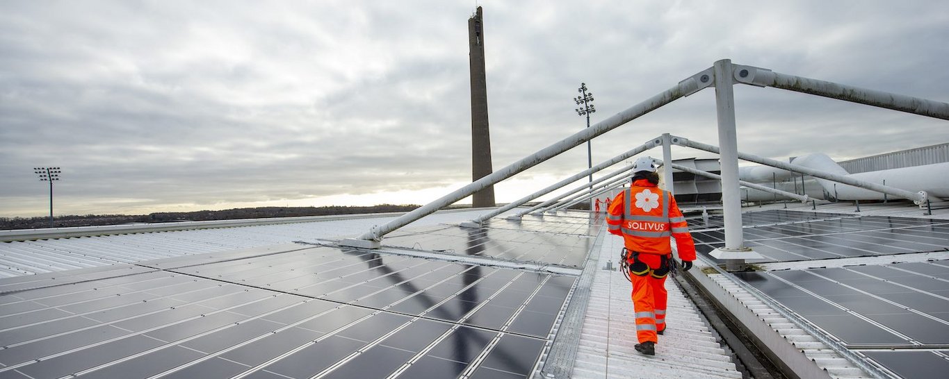 Solivus have installed 600 solar panels at Franklin’s Gardens