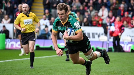 James Ramm of Northampton Saints against Munster.