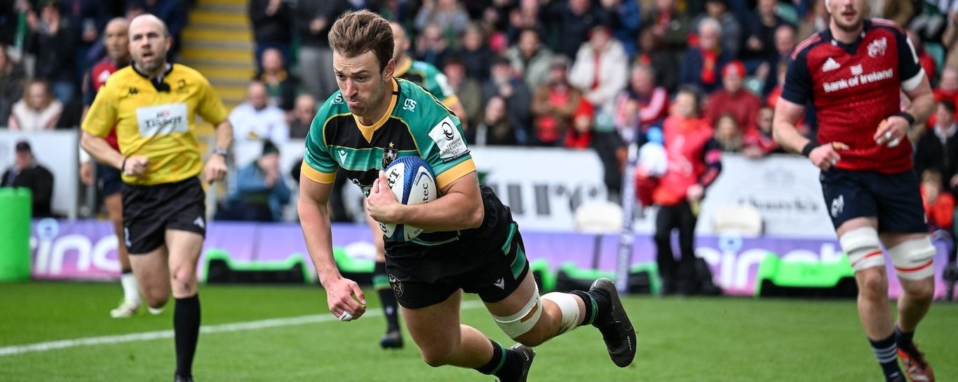 James Ramm of Northampton Saints against Munster.