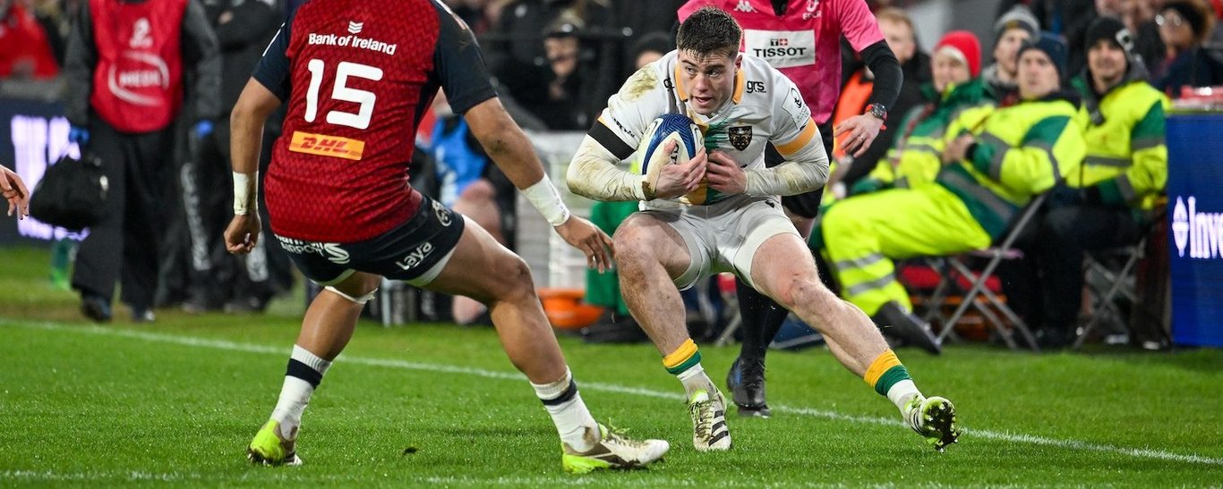 Tommy Freeman of Northampton Saints against Munster.