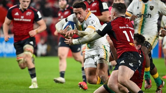 Alex Mitchell of Northampton Saints against Munster.