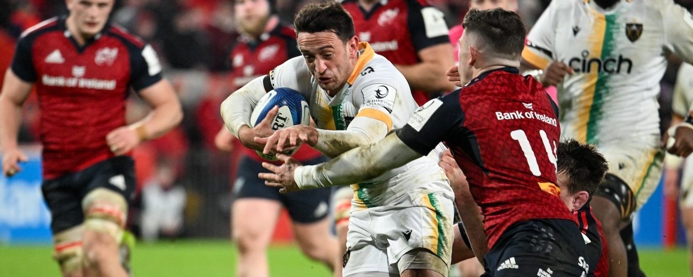 Alex Mitchell of Northampton Saints against Munster.