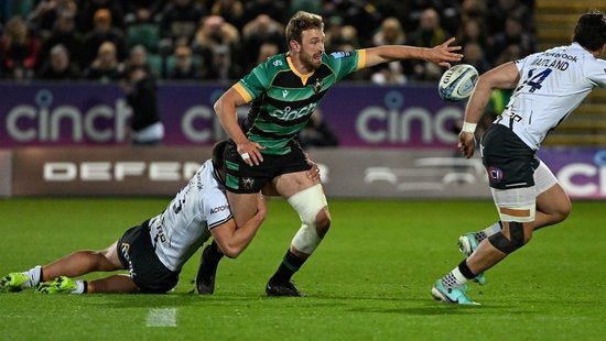 James Ramm of Northampton Saints against Saracens.