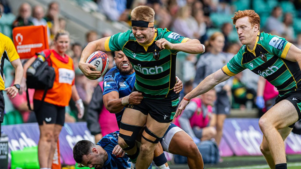 Northampton Saints’ Henry Pollock during the 2023/24 season.