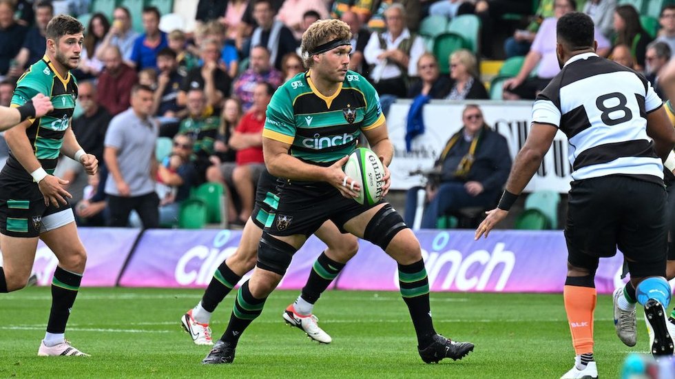 Northampton Saints' Angus Scott-Young during the 2023/24 season