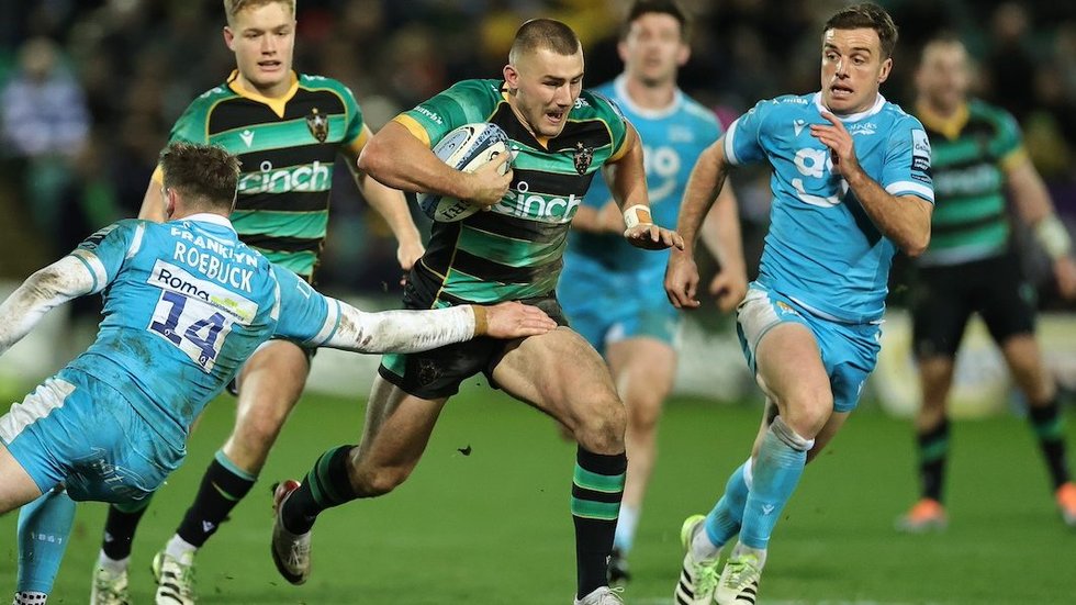 Northampton Saints’ Ollie Sleightholme during the 2023/24 season.