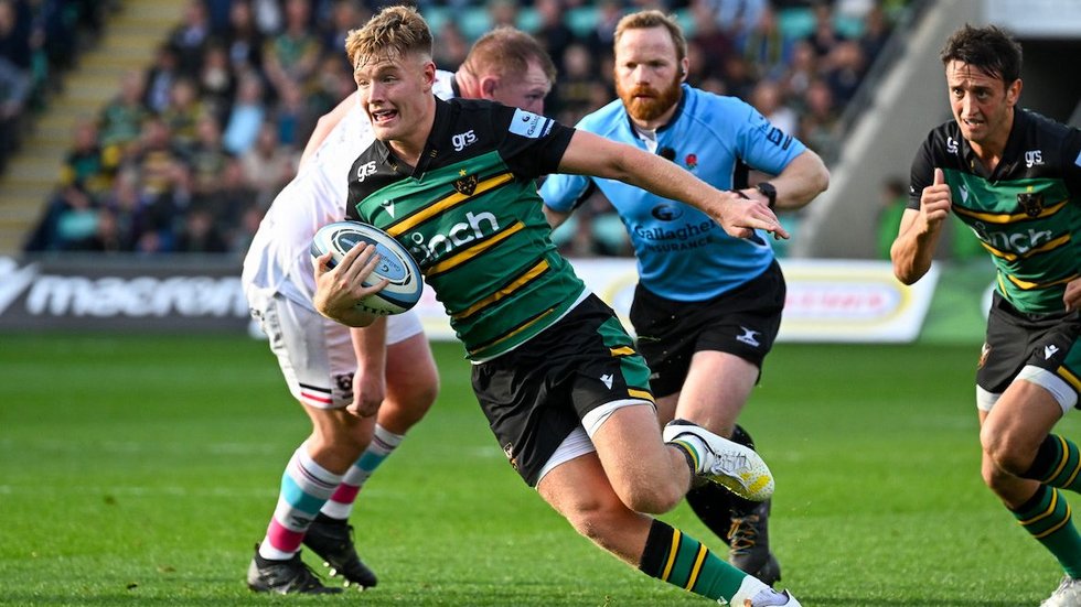 Northampton Saints’ Fin Smith during the 2022/23 season.
