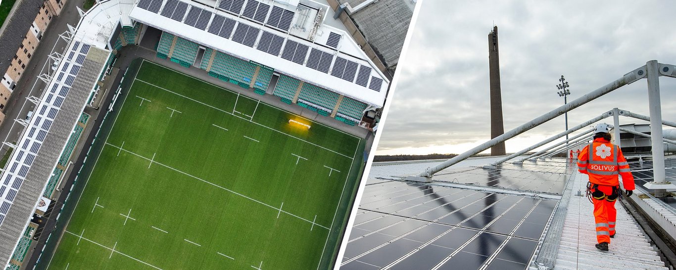 Solivus have installed 600 solar panels at Franklin’s Gardens