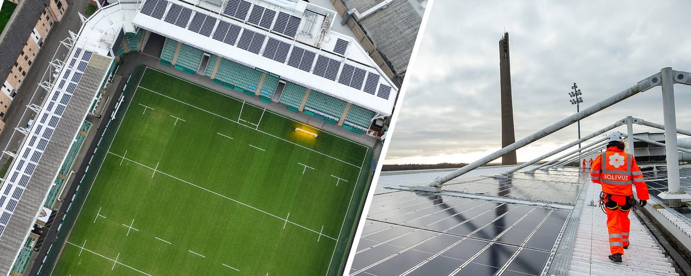 Solivus have installed 600 solar panels at Franklin’s Gardens
