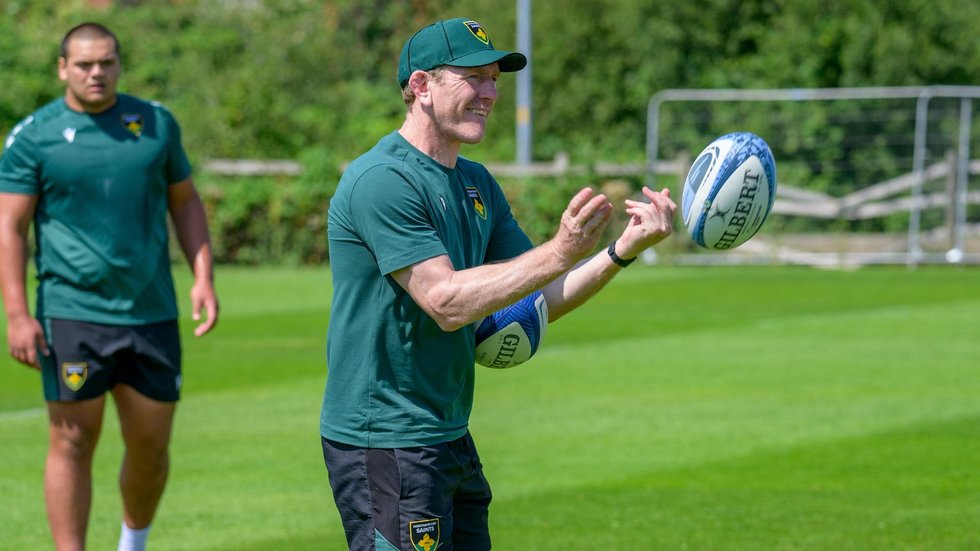 Northampton Saints’ Head Coach Sam Vesty during the 2024/25 season.